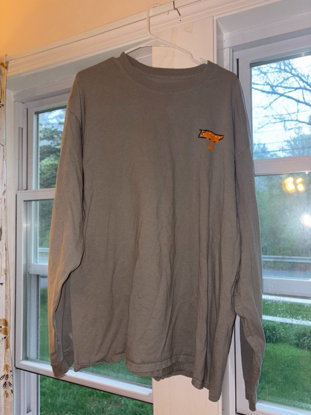 2XL University of Tennessee Long Sleeve Shirt Light Olive Green